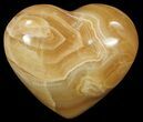 Polished, Brown Calcite Heart - Madagascar #62529-1